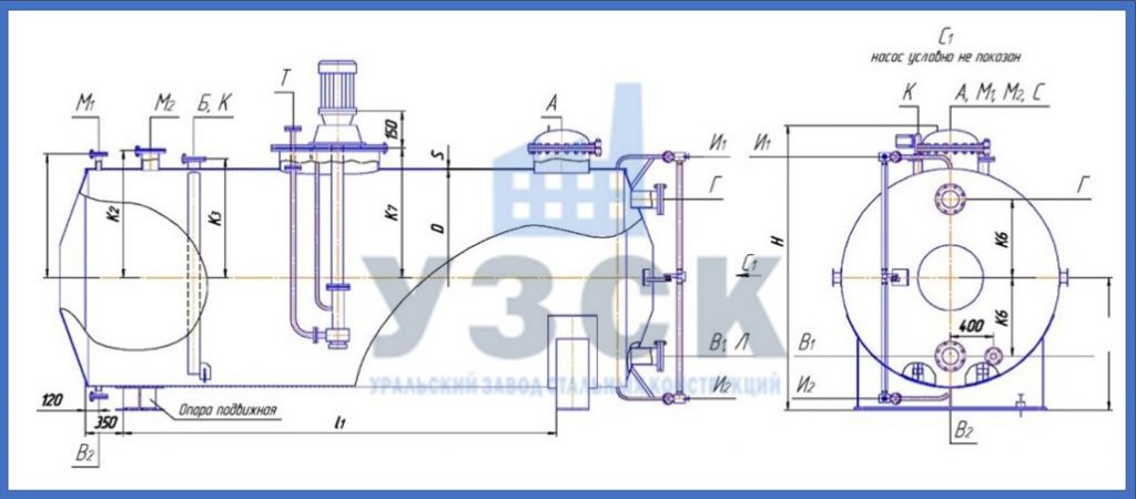 Чертеж емкости ГКК в Костроме